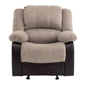 Recliner Glider Chair Beige and Dark Brown Recliner Glider Chair Beige and Dark Brown